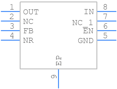 TPS79433DGNT - Texas Instruments - PCB symbol