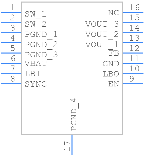 TPS61030PWP - Texas Instruments - PCB symbol