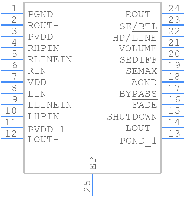 TPA6011A4PWP - Texas Instruments - PCB symbol
