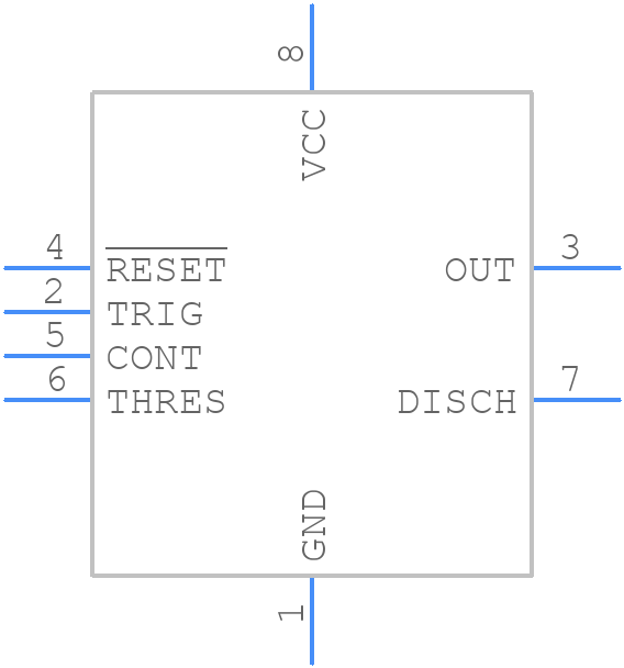 NE555D - Texas Instruments - PCB symbol