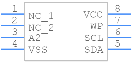 CAV24C08WE-GT3 - onsemi - PCB symbol