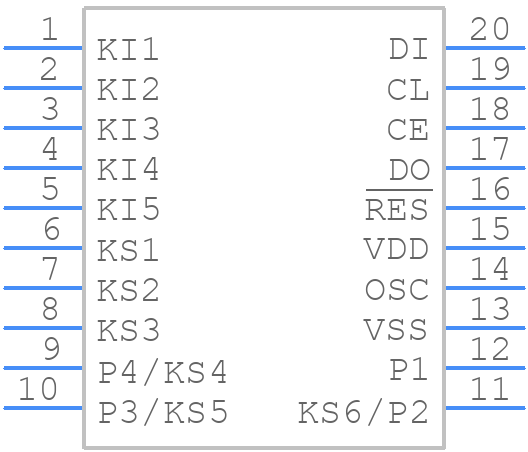 LC75700T-TLM-E - onsemi - PCB symbol