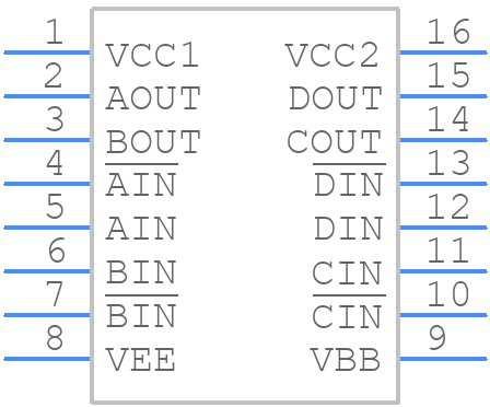 MC10H115PG - onsemi - PCB symbol