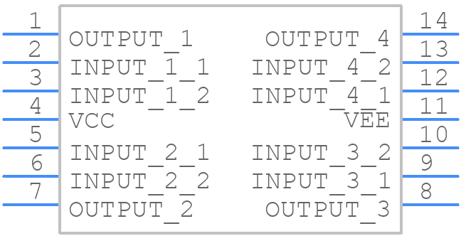 MC33074DTBG - onsemi - PCB symbol