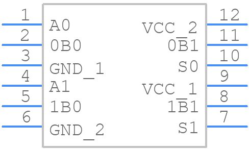 NLAS3158MNR2G - onsemi - PCB symbol