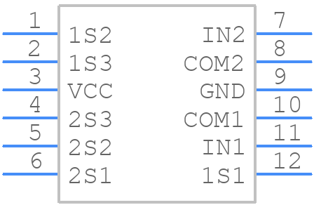 NLAS8252MUTAG - onsemi - PCB symbol