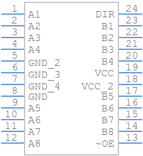74AC11245DW - Texas Instruments - PCB symbol