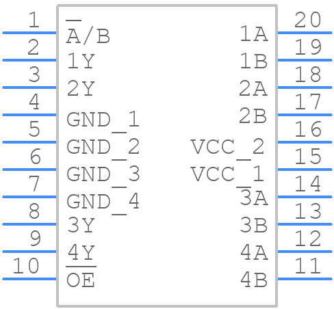 74AC11257PW - Texas Instruments - PCB symbol