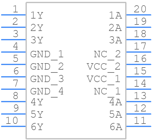 74ACT11004DW - Texas Instruments - PCB symbol