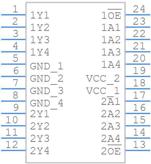 74ACT11244PW - Texas Instruments - PCB symbol