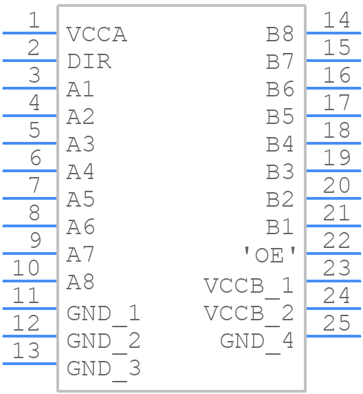 74LVC8T245RHLR - Texas Instruments - PCB symbol