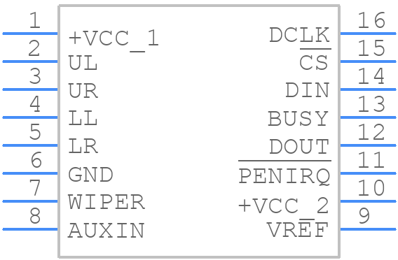 ADS7845E - Texas Instruments - PCB symbol