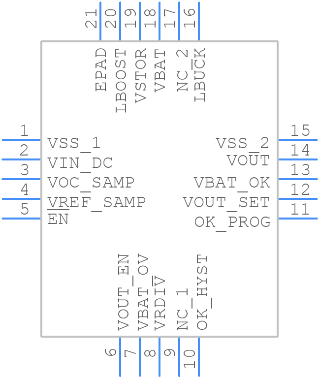 BQ25570RGRT - Texas Instruments - PCB symbol