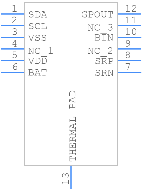 BQ27441DRZT-G1A - Texas Instruments - PCB symbol