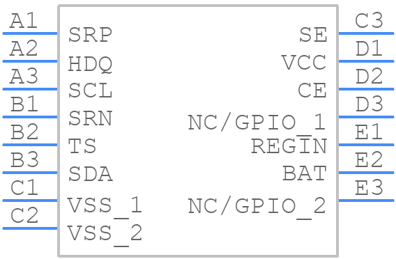BQ27545YZFT-G1 - Texas Instruments - PCB symbol