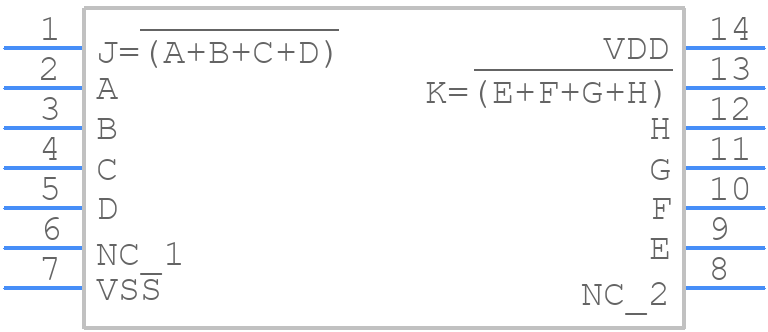 CD4002BPWR - Texas Instruments - PCB symbol