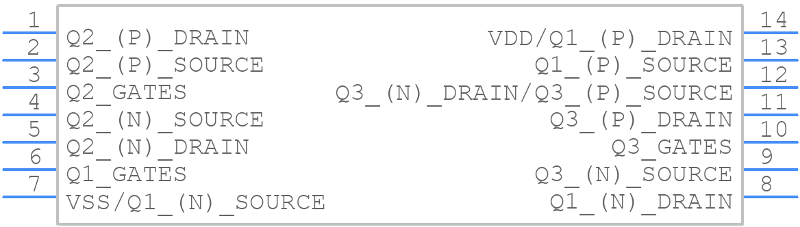 CD4007UBM - Texas Instruments - PCB symbol