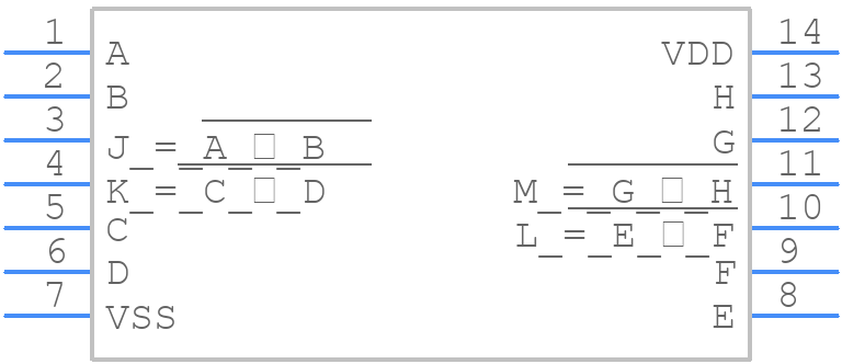 CD4077BM96 - Texas Instruments - PCB symbol
