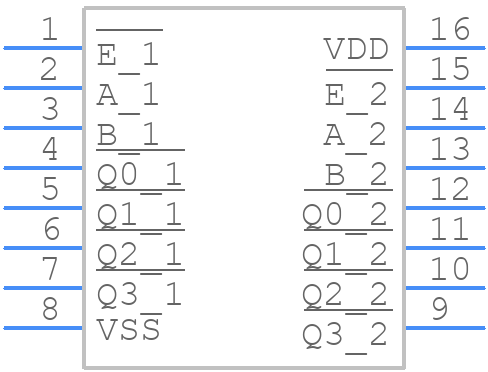 CD4556BE - Texas Instruments - PCB symbol