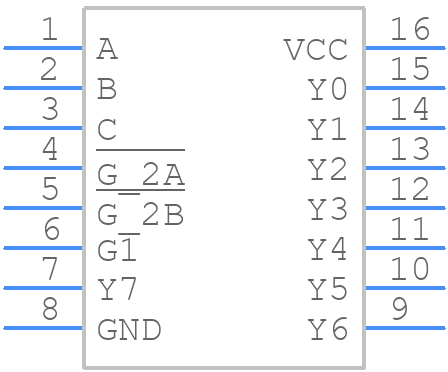 CD74AC238M96 - Texas Instruments - PCB symbol