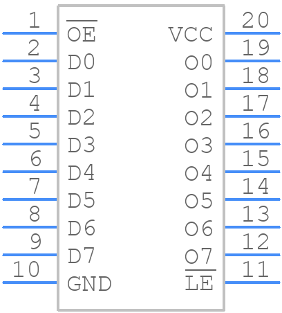 CD74ACT573E - Texas Instruments - PCB symbol