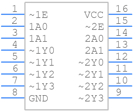 CD74HC139M - Texas Instruments - PCB symbol