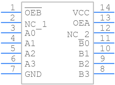 CD74HCT243M - Texas Instruments - PCB symbol