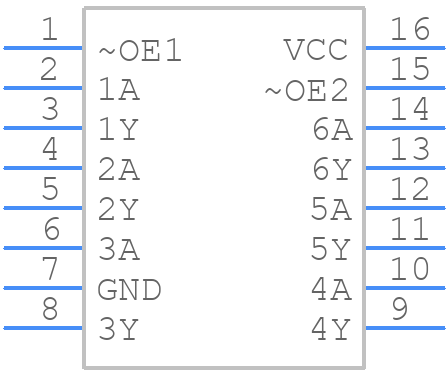 CD74HCT367M - Texas Instruments - PCB symbol