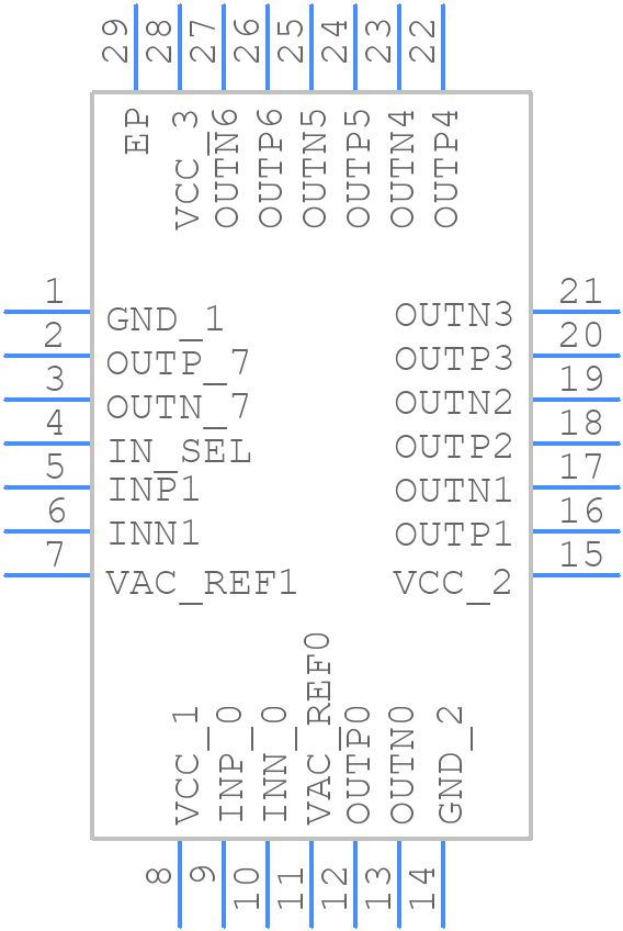 CDCLVD1208RHDT - Texas Instruments - PCB symbol