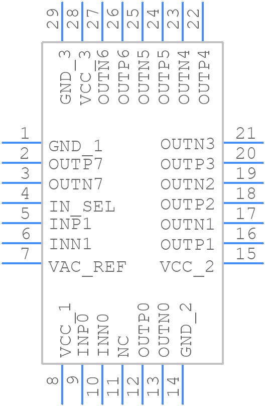 CDCLVP1208RHDT - Texas Instruments - PCB symbol