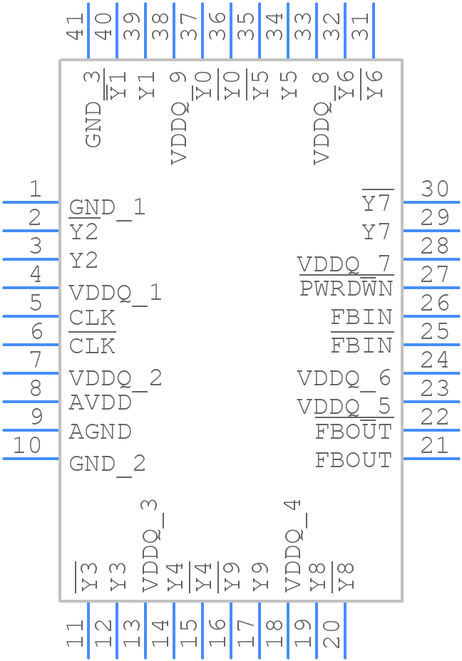 CDCVF857RHAT - Texas Instruments - PCB symbol