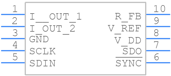 DAC7811IDGS - Texas Instruments - PCB symbol
