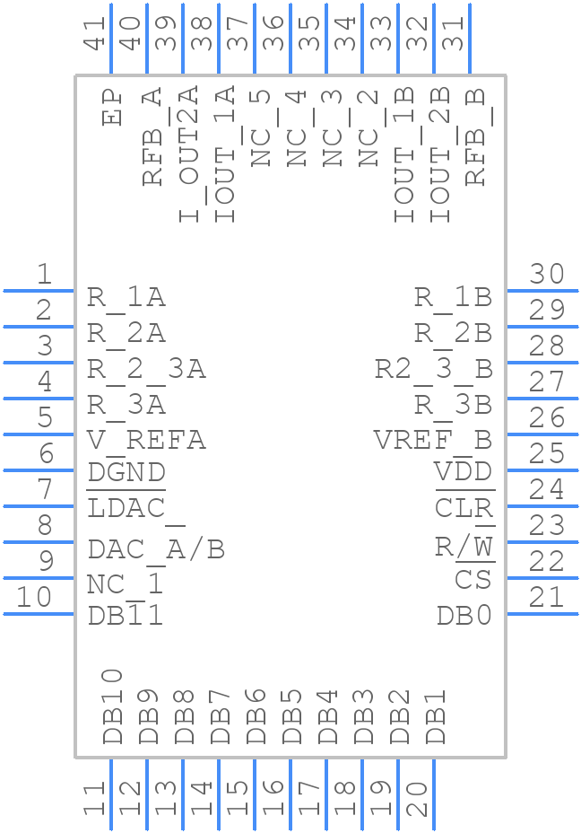 DAC7822IRTAT - Texas Instruments - PCB symbol