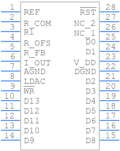 DAC8806IDB - Texas Instruments - PCB symbol