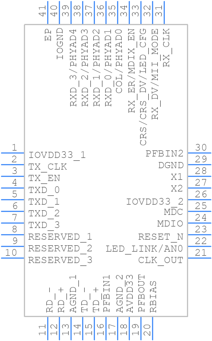 DP83848MSQ/NOPB - Texas Instruments - PCB symbol