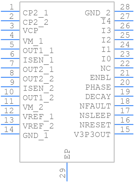 DRV8840PWP - Texas Instruments - PCB symbol