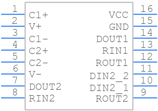 DS14C232CN/NOPB - Texas Instruments - PCB symbol