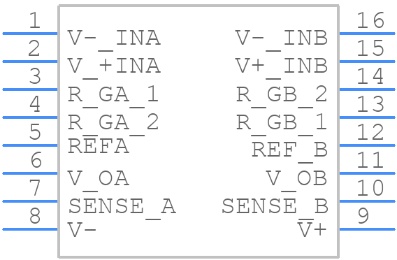 INA2126UA - Texas Instruments - PCB symbol