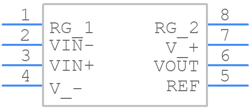 INA333AIDGKT - Texas Instruments - PCB symbol