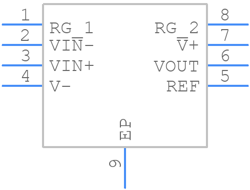 INA333AIDRGT - Texas Instruments - PCB symbol