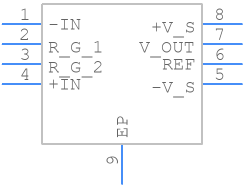 INA826AIDRGT - Texas Instruments - PCB symbol