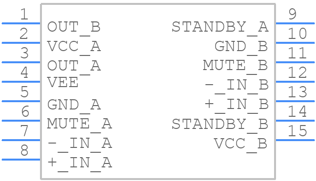LM1876TF/NOPB - Texas Instruments - PCB symbol