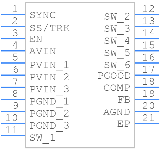 LM21212MH-1/NOPB - Texas Instruments - PCB symbol