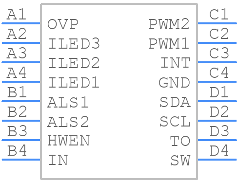 LM3532TME-40A/NOPB - Texas Instruments - PCB symbol