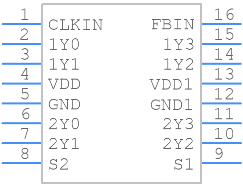 CDCVF25081PW - Texas Instruments - PCB symbol