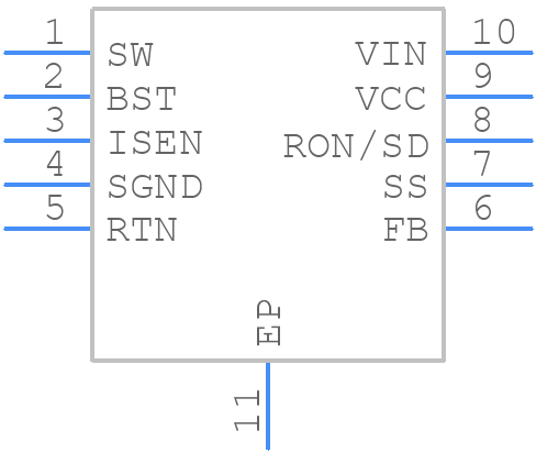 LM5010SD/NOPB - Texas Instruments - PCB symbol