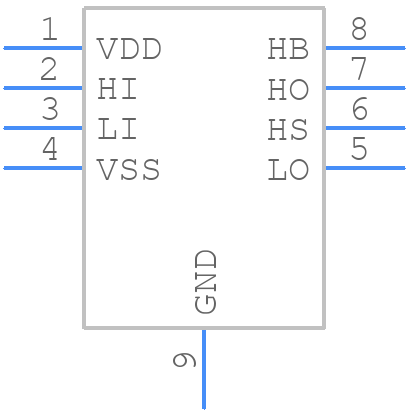 LM5109BSD/NOPB - Texas Instruments - PCB symbol