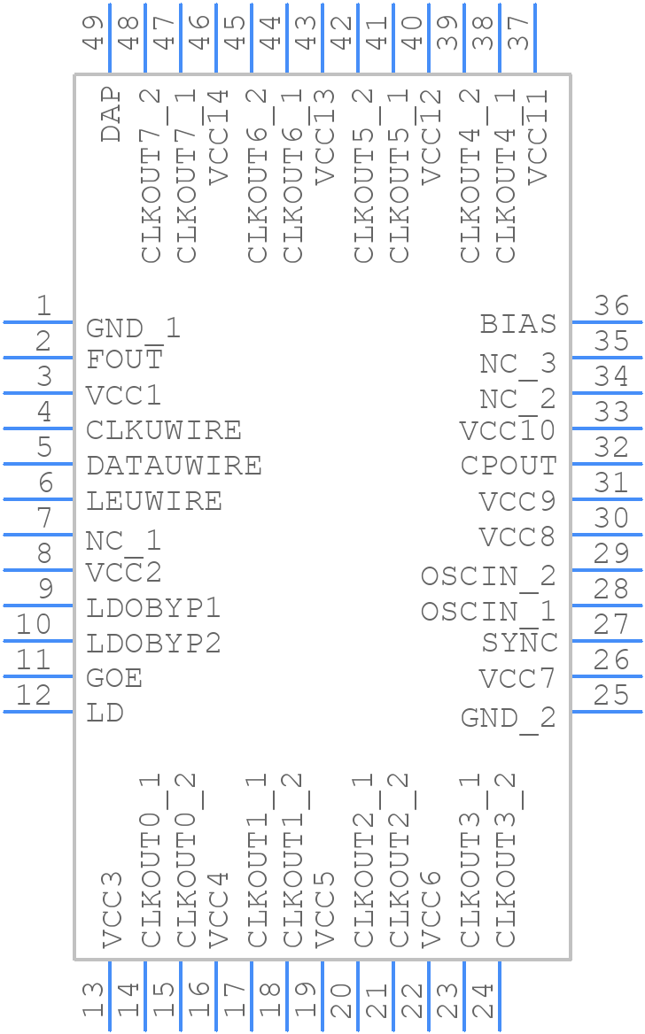LMK03000CISQ/NOPB - Texas Instruments - PCB symbol