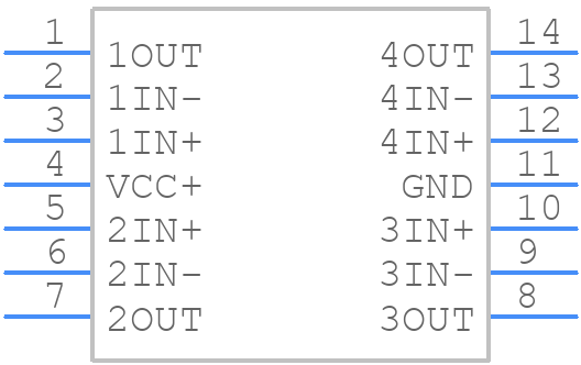 LMV324QPW - Texas Instruments - PCB symbol