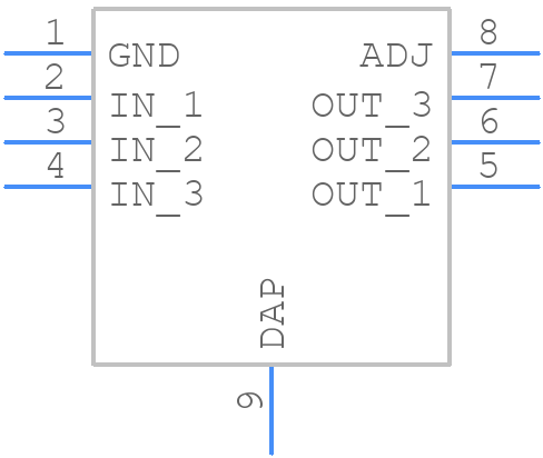 LP38500SD-ADJ/NOPB - Texas Instruments - PCB symbol